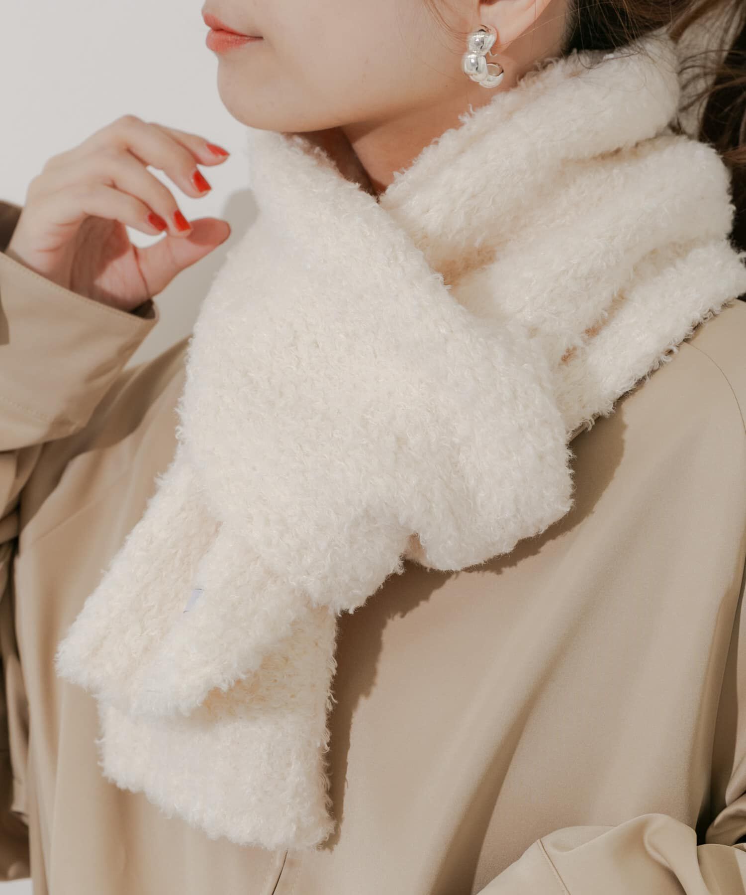 SMELLY「ボアニットマフラー」|マフラー|