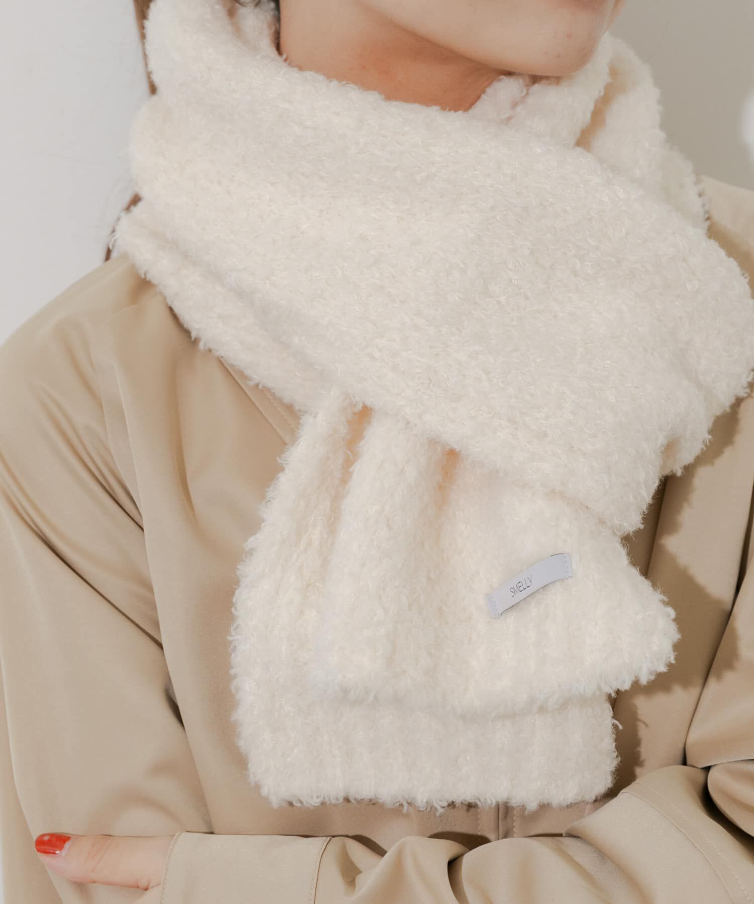 SMELLY「ボアニットマフラー」|マフラー|