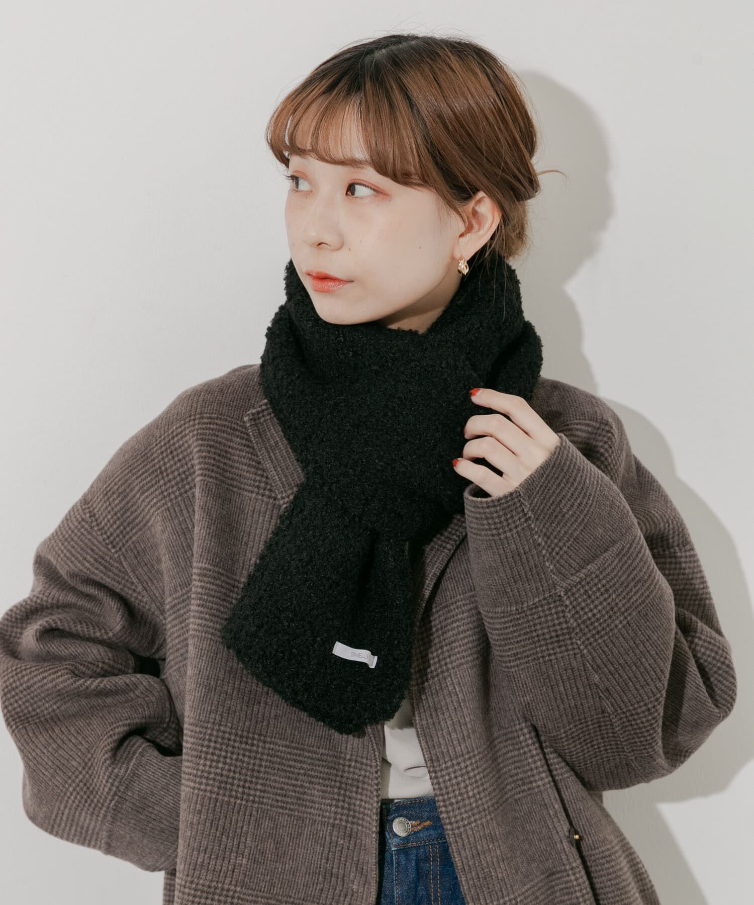 SMELLY「ボアニットマフラー」|マフラー|