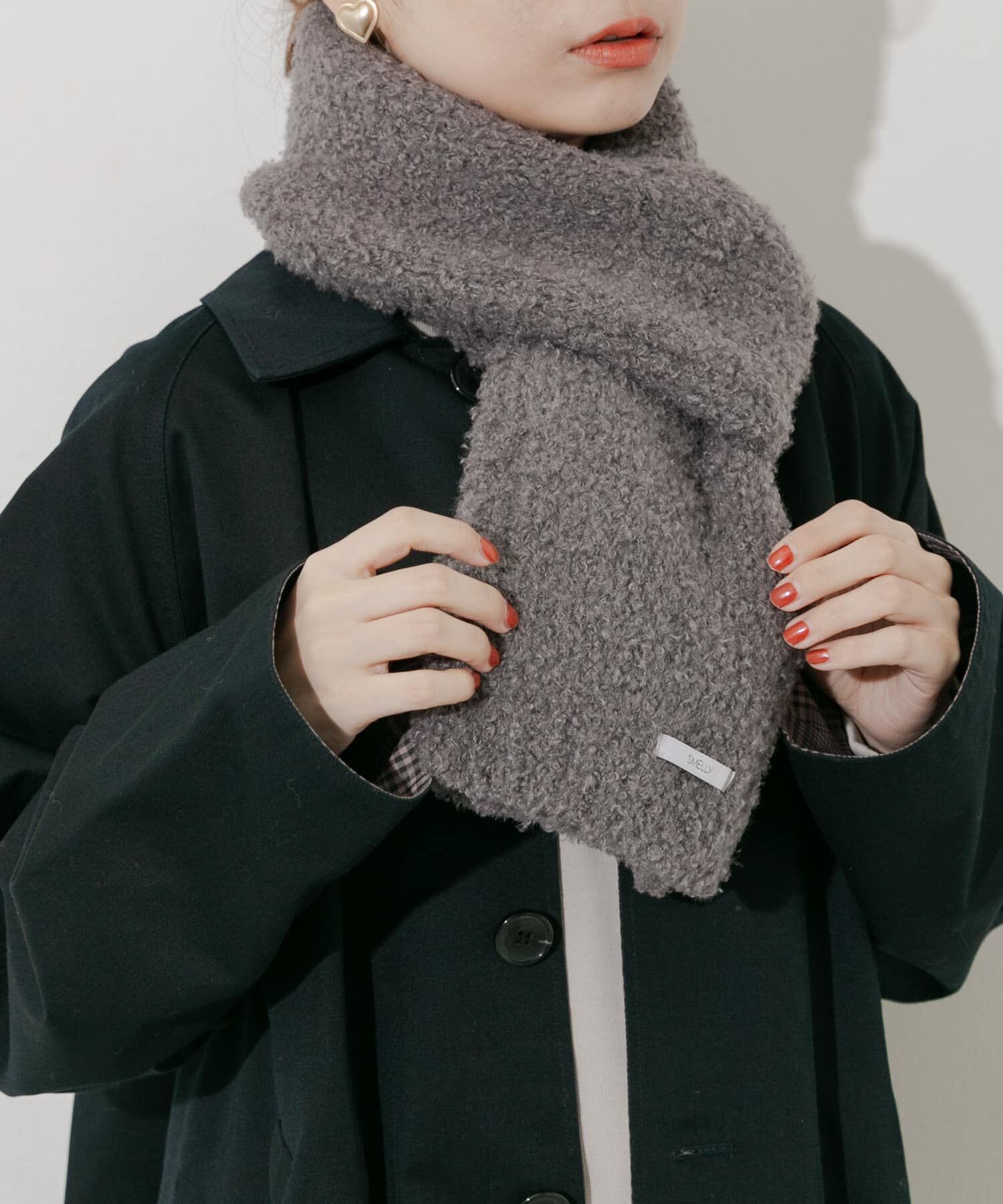 SMELLY「ボアニットマフラー」|マフラー|