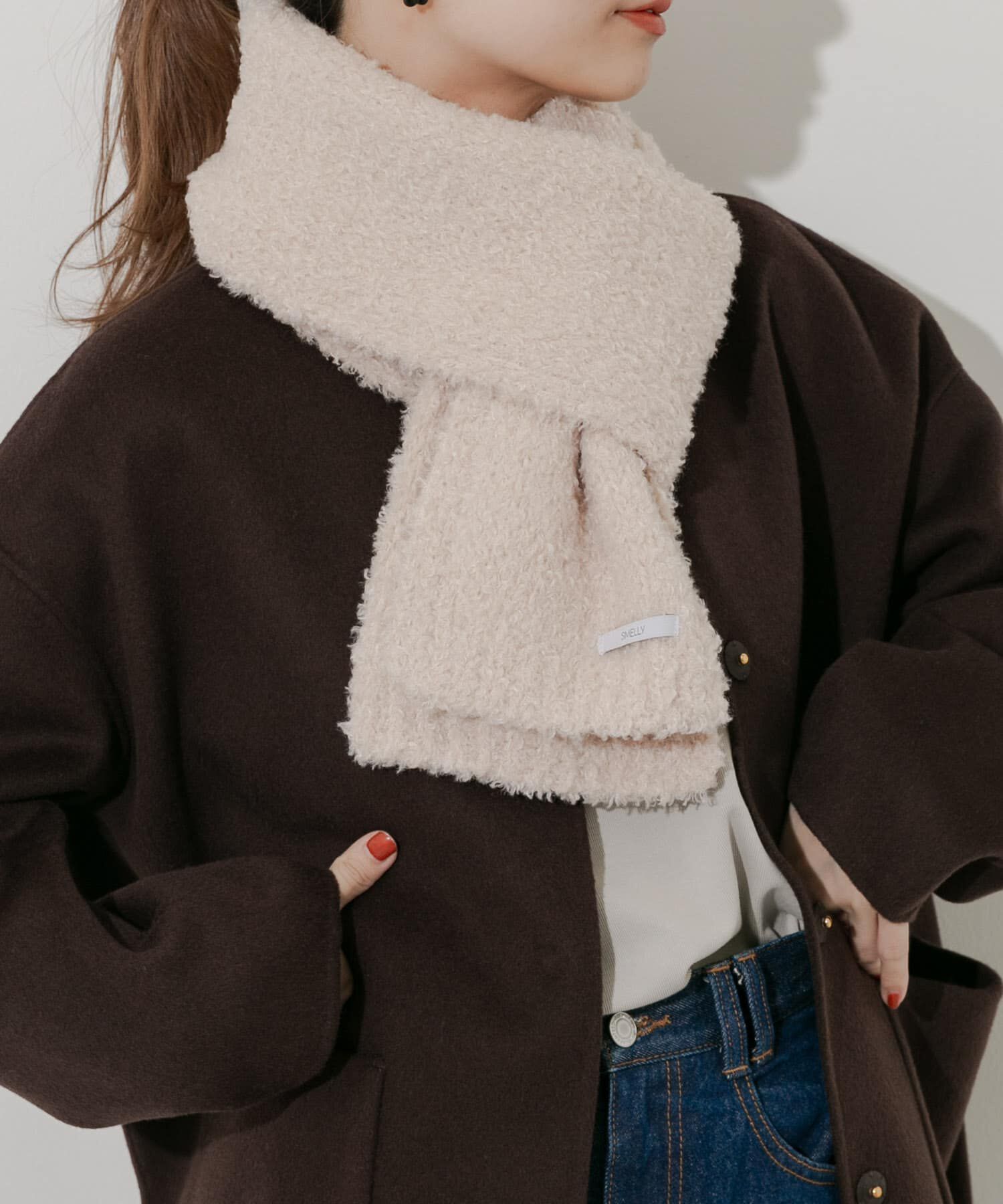 SMELLY「ボアニットマフラー」|マフラー|