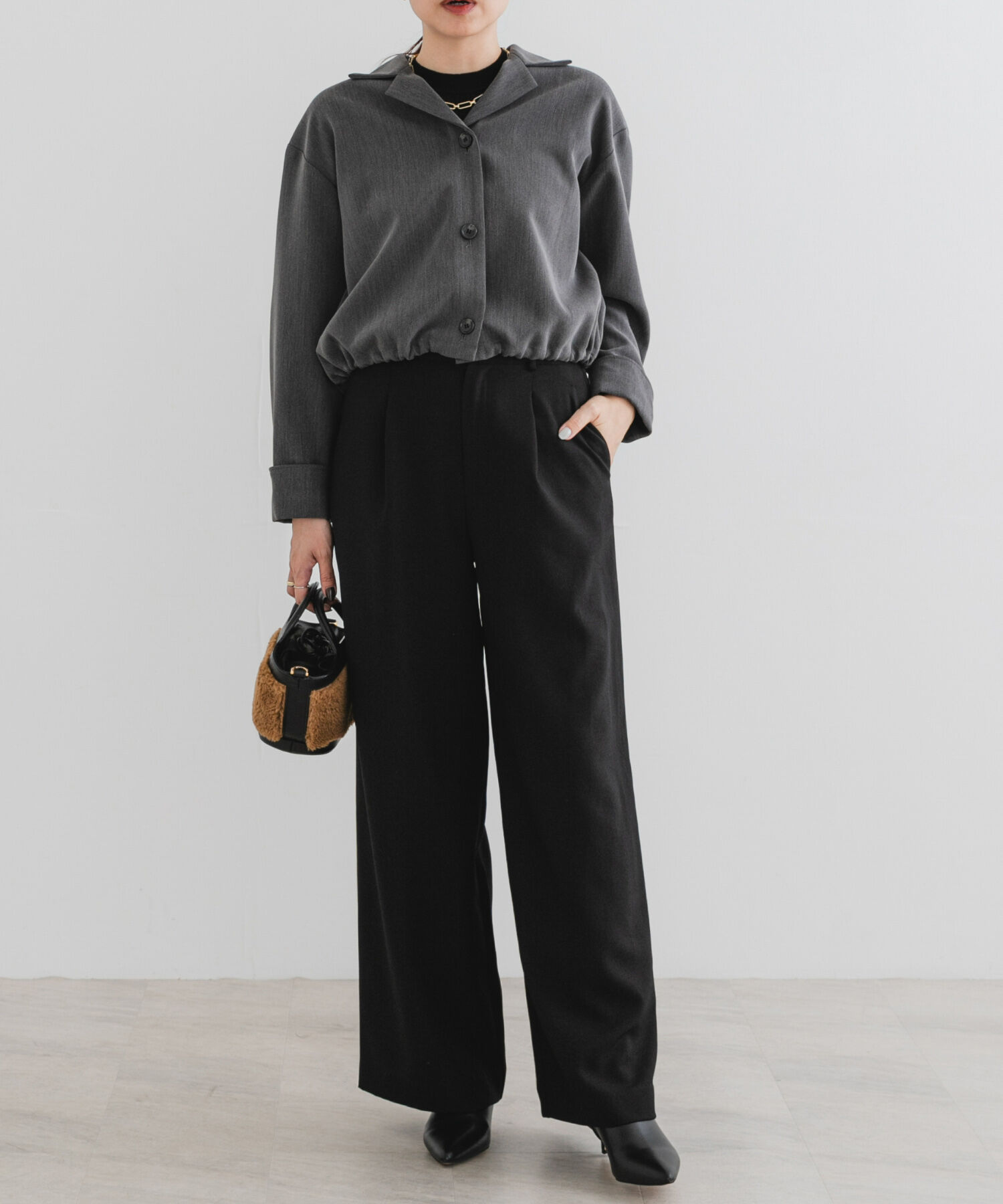 URBAN RESEARCH ROSSO「『UR TECH SMOOTHLUXE』F by ROSSO　タックワイドパンツ」|その他|