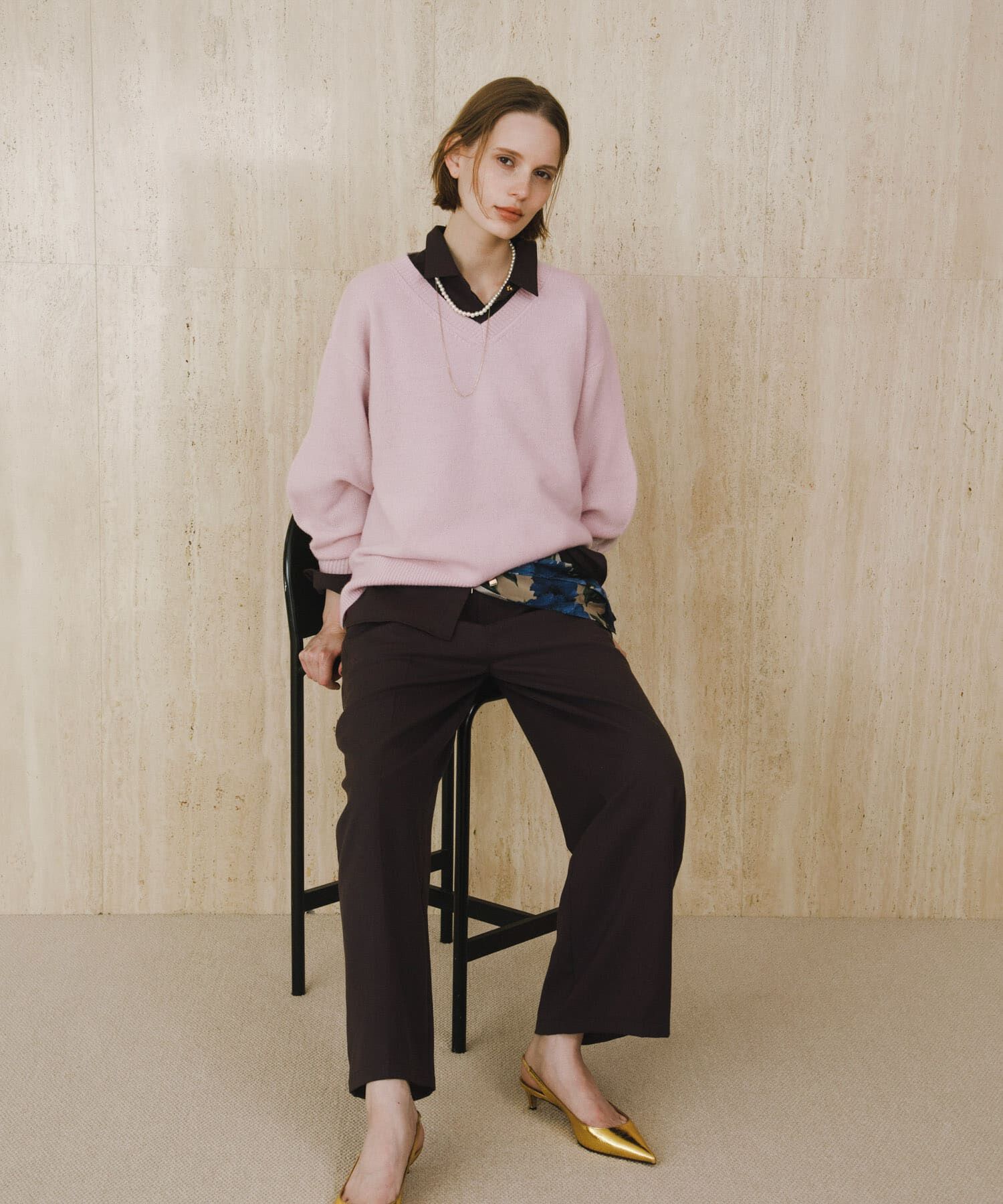 URBAN RESEARCH ROSSO「ウールカシミヤVネックニットプルオーバー」|ニット・セーター|