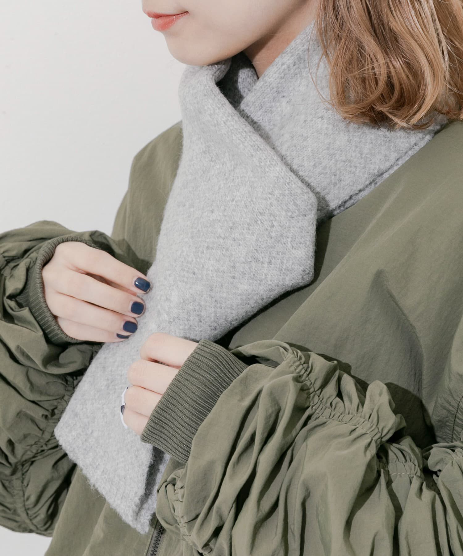 SMELLY「プレーンニットマフラー」|マフラー|