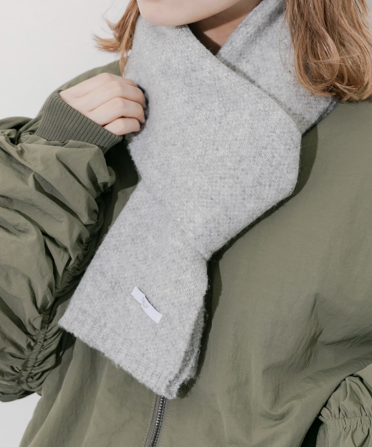 SMELLY「プレーンニットマフラー」|マフラー|