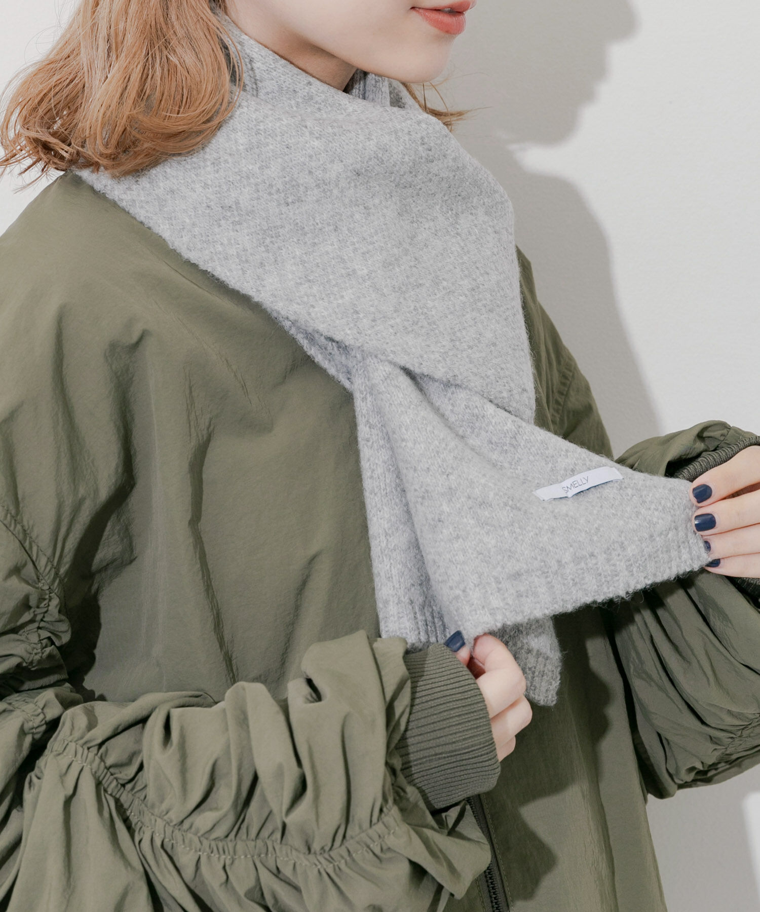 SMELLY「プレーンニットマフラー」|マフラー|