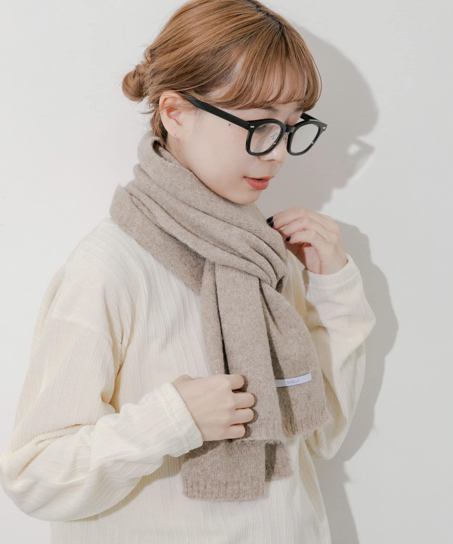 SMELLY「プレーンニットマフラー」|マフラー|