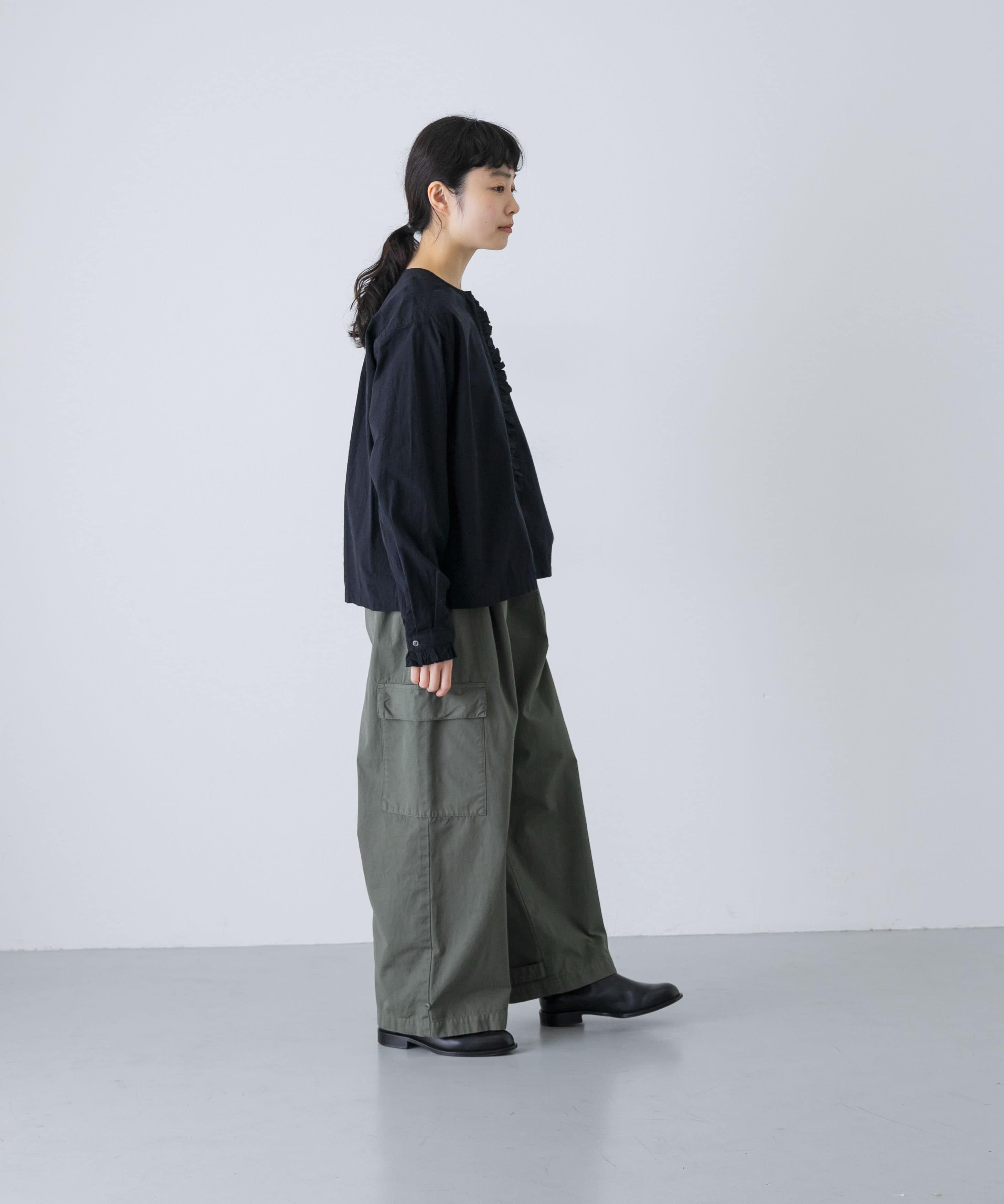 かぐれ「コットンシルクフリルブラウス」|シャツ・ブラウス|