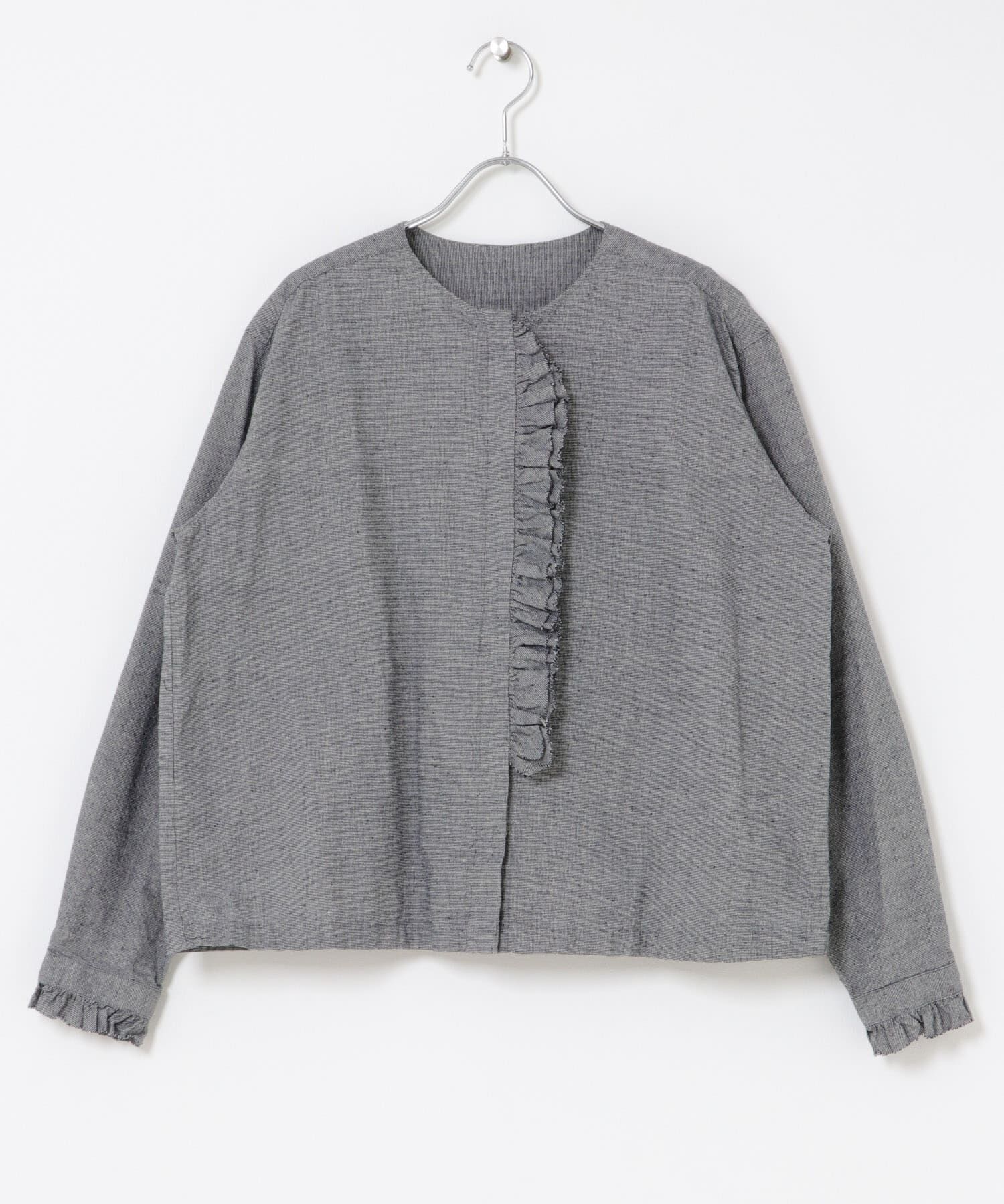 かぐれ「コットンシルクフリルブラウス」|シャツ・ブラウス|