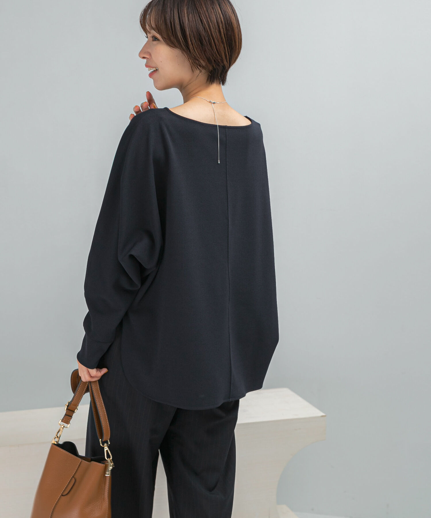 URBAN RESEARCH ROSSO「ニットジョーゼットドルマンプルオーバー」|シャツ・ブラウス|