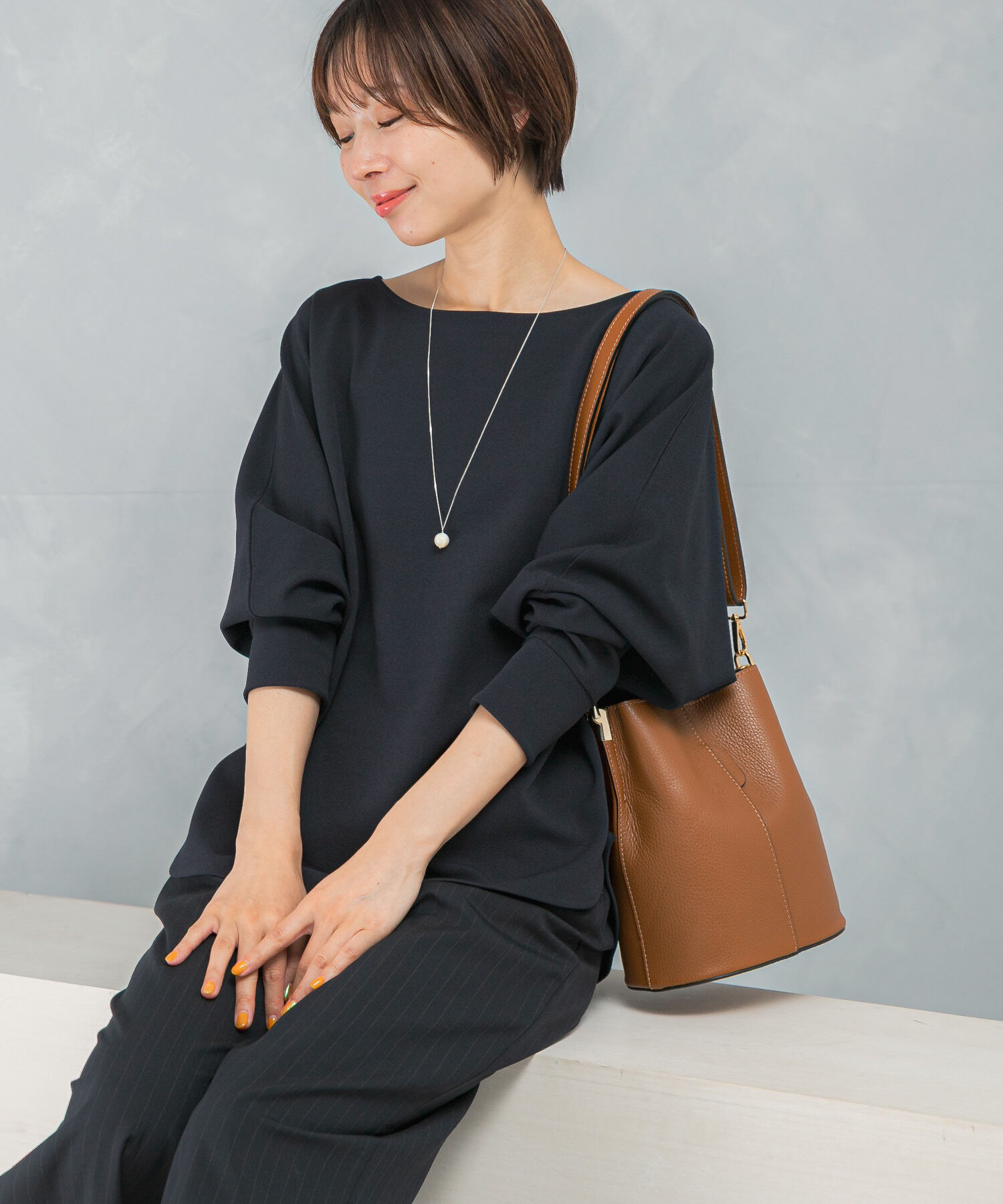 URBAN RESEARCH ROSSO「ニットジョーゼットドルマンプルオーバー」|シャツ・ブラウス|