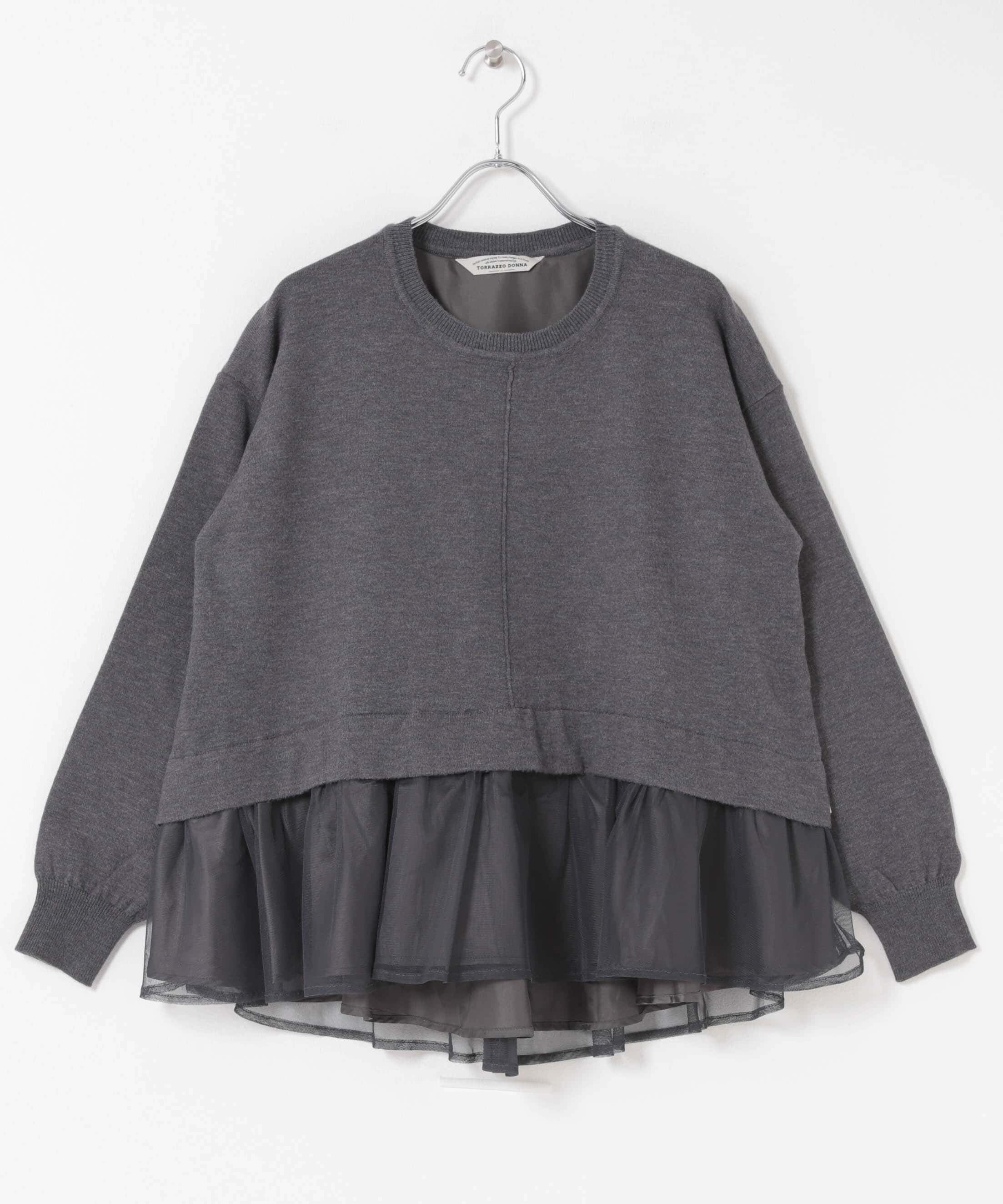 URBAN RESEARCH ROSSO「Torrazzo Donna　Knit Tulle Tops」|ニット・セーター|
