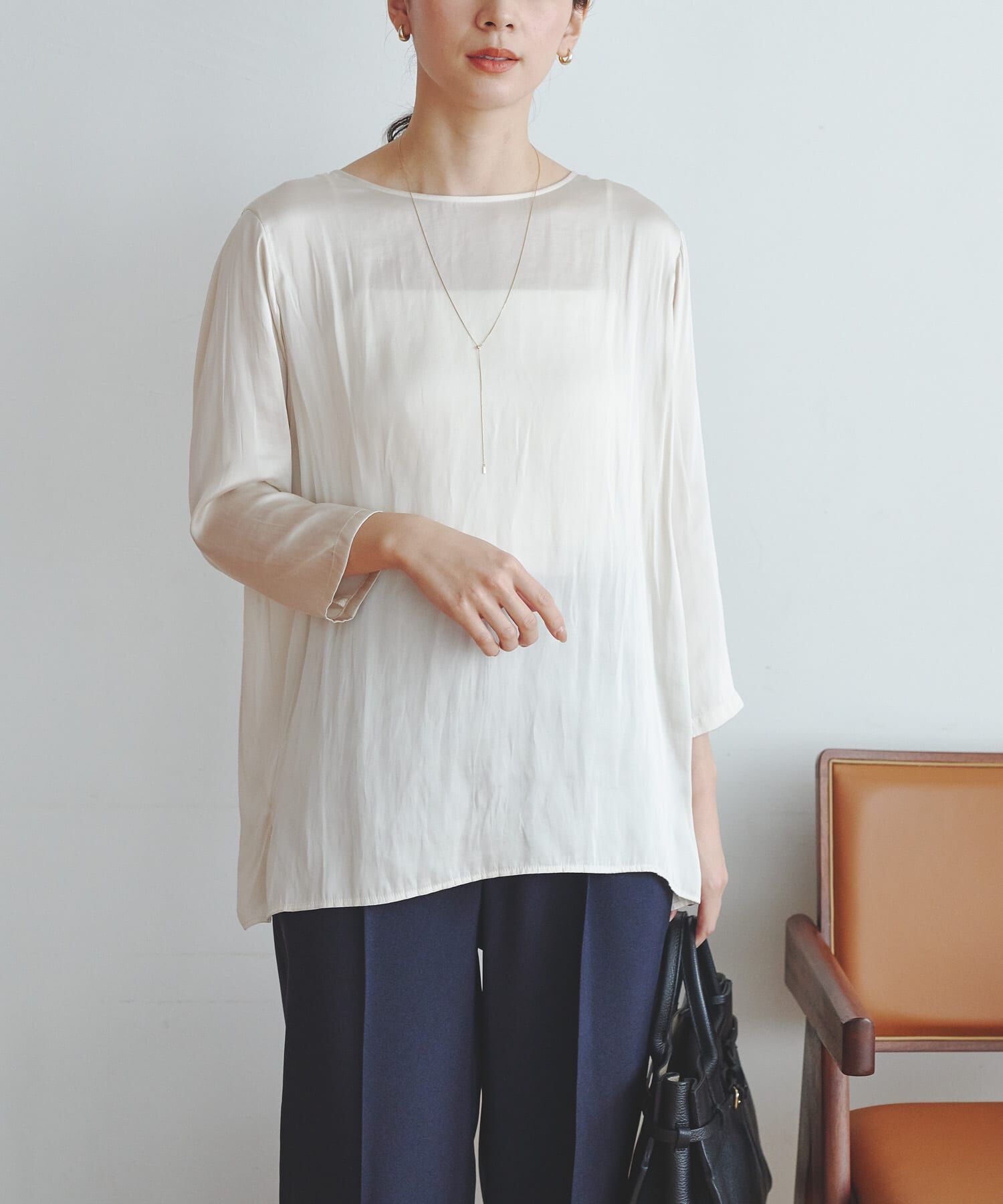 URBAN RESEARCH「ヴィンテージサテンブラウス」|シャツ・ブラウス|