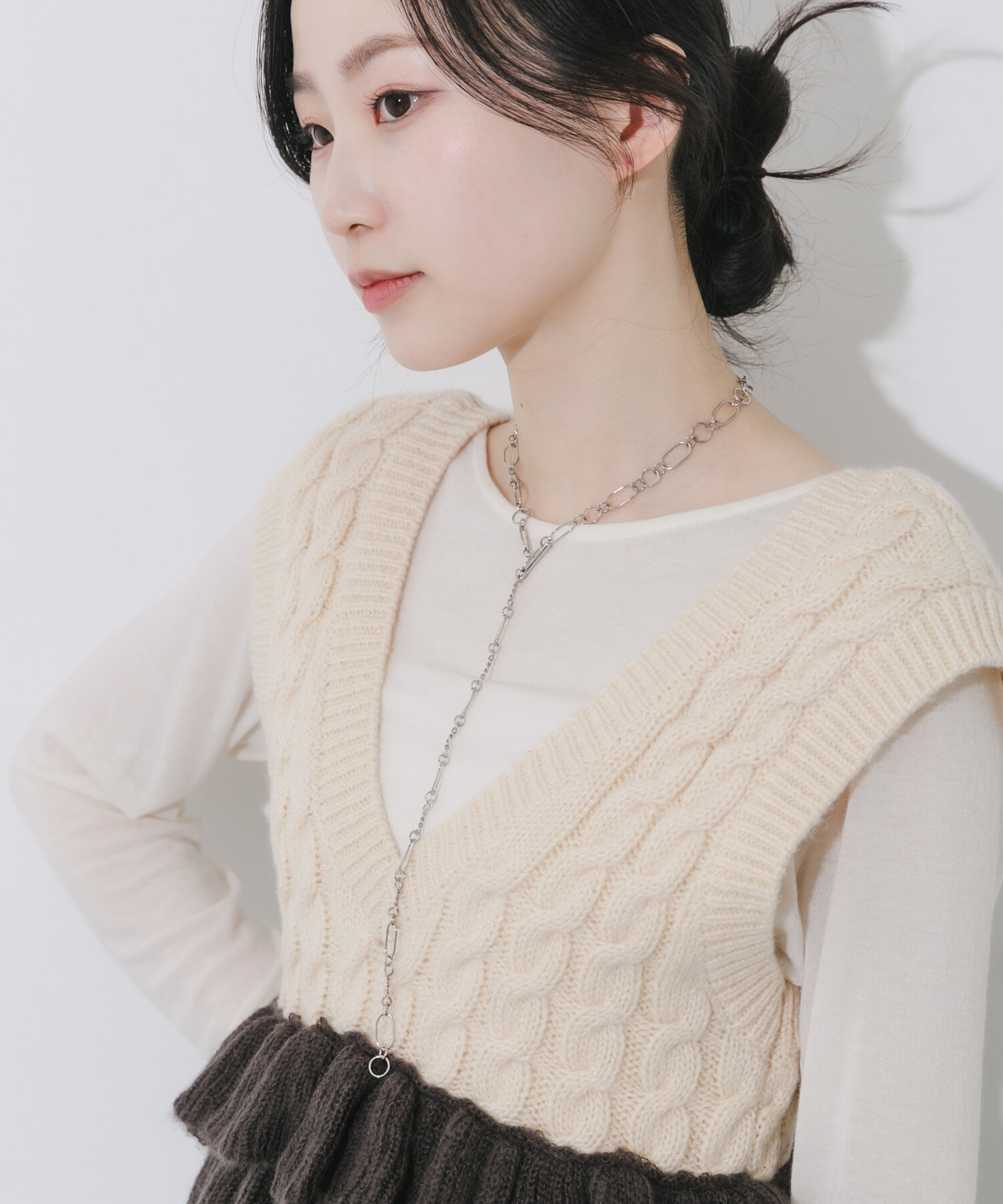 SMELLY「ミックスチェーンYネックレス」|ネックレス|