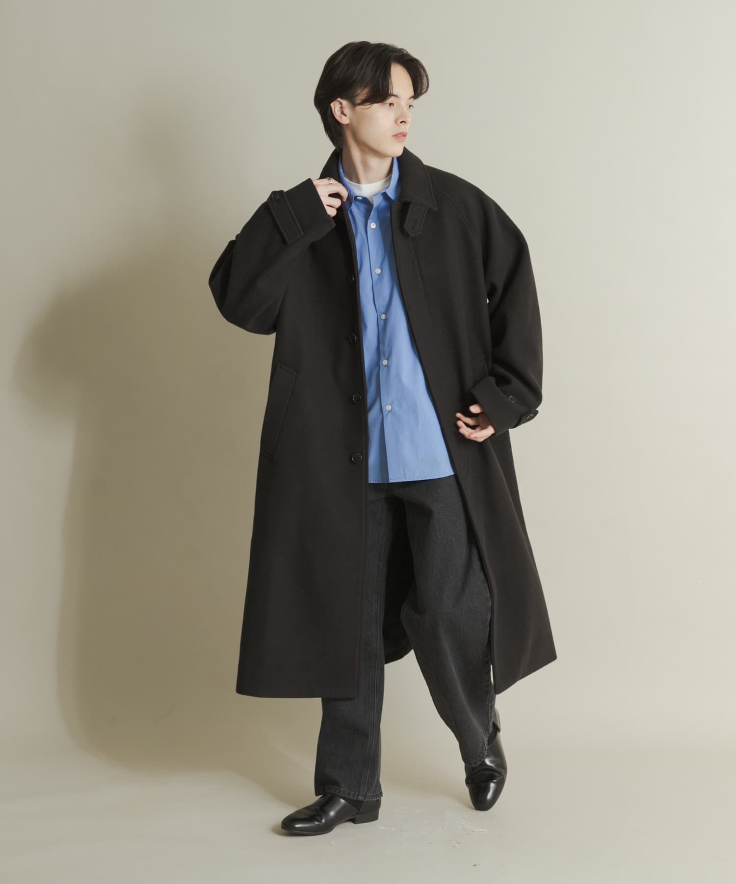 SENSE OF PLACE by URBAN RESEARCH「『ユニセックス』バルマカーンルーズコート」|ノーカラーコート|