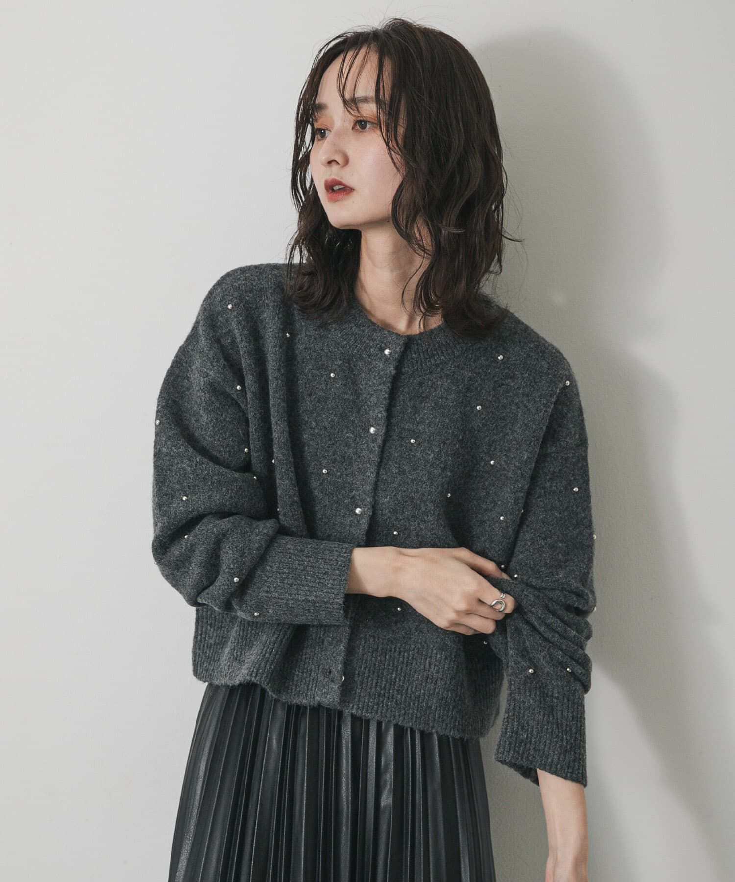 SENSE OF PLACE by URBAN RESEARCH「『洗濯可』ボールビーズカーディガン」|カーディガン|