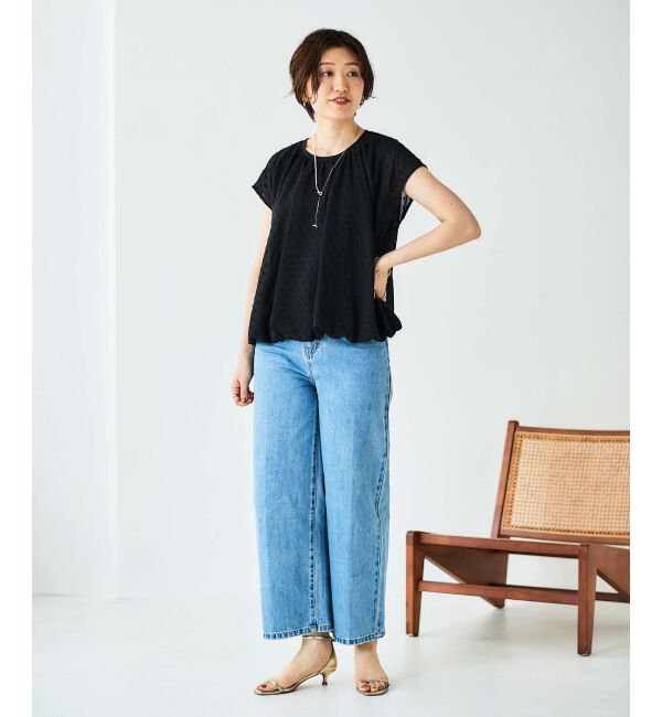 le.coeur blanc「パール&times;チェーンスライダーネックレス」|ネックレス|