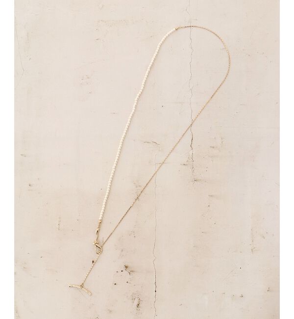 le.coeur blanc「パール&times;チェーンスライダーネックレス」|ネックレス|