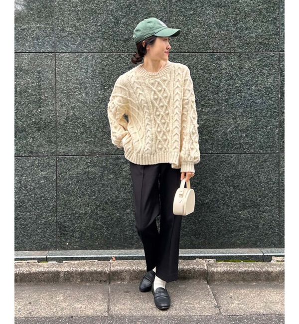 le.coeur blanc「TORRAZZO DONNAケーブル&times;布帛トップス」|ニット・セーター|