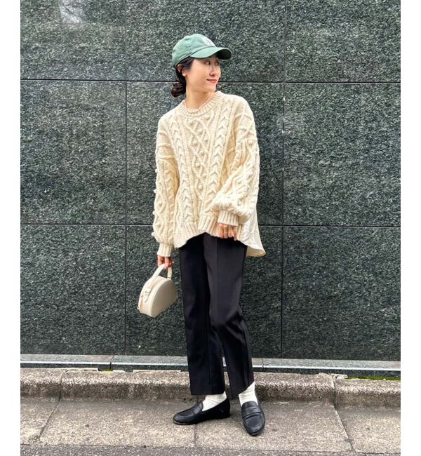 le.coeur blanc「TORRAZZO DONNAケーブル&times;布帛トップス」|ニット・セーター|