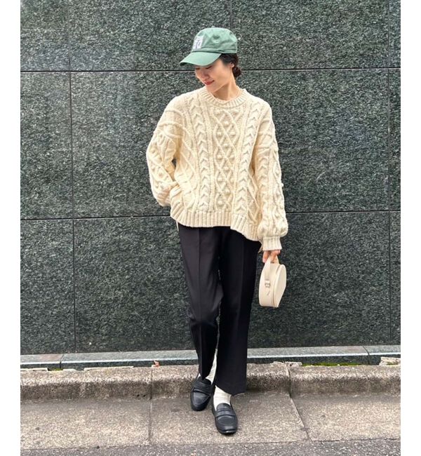 le.coeur blanc「TORRAZZO DONNAケーブル&times;布帛トップス」|ニット・セーター|