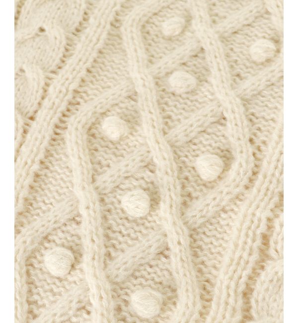 le.coeur blanc「TORRAZZO DONNAケーブル&times;布帛トップス」|ニット・セーター|