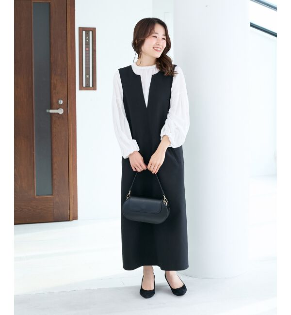  「ノーカラーボリュームスリーブブラウス」|シャツ・ブラウス|