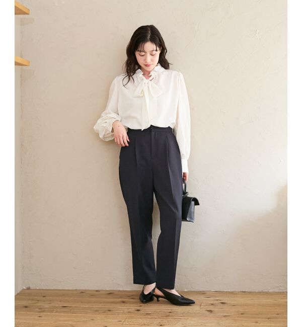  「フィブリルサテンボウタイブラウス」|シャツ・ブラウス|