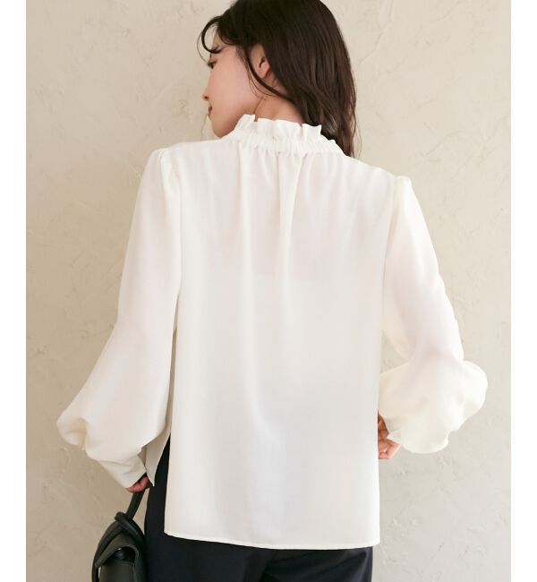  「フィブリルサテンボウタイブラウス」|シャツ・ブラウス|