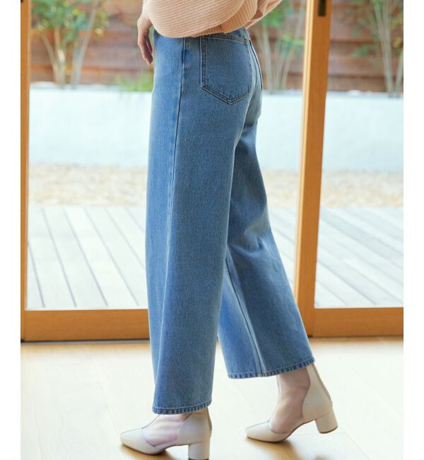 MAJESTICLEGON「ウォッシュデニムワイドパンツ」|デニム|