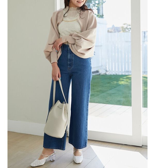 MAJESTICLEGON「ウォッシュデニムワイドパンツ」|デニム|