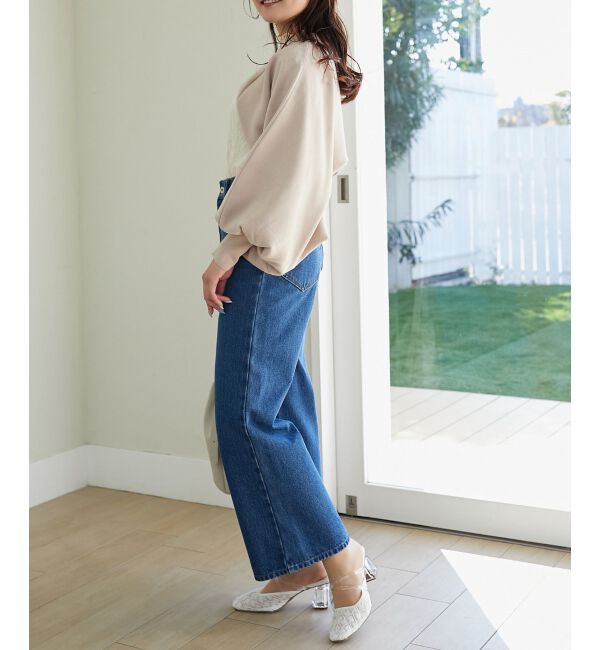 MAJESTICLEGON「ウォッシュデニムワイドパンツ」|デニム|