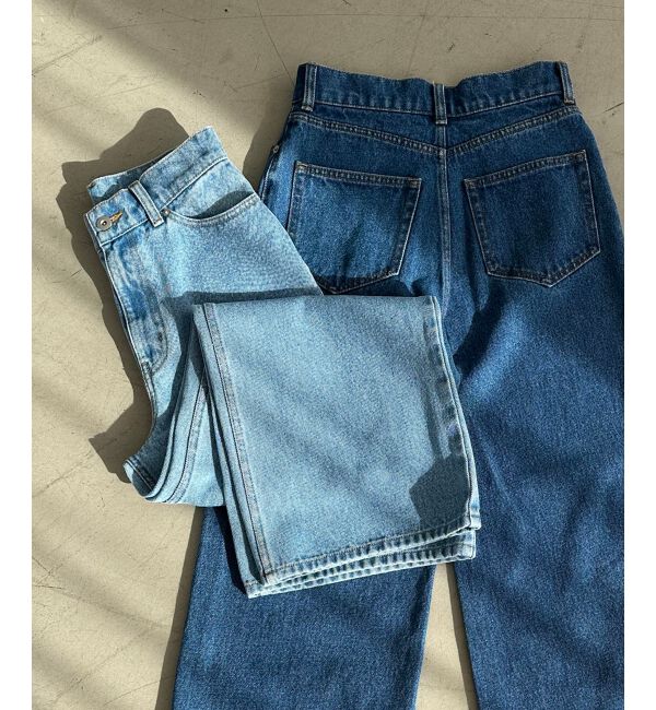 MAJESTICLEGON「ウォッシュデニムワイドパンツ」|デニム|