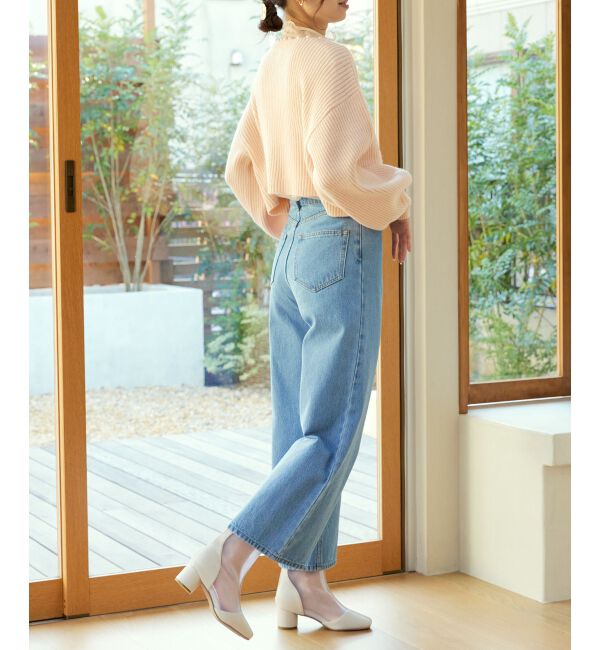 MAJESTICLEGON「ウォッシュデニムワイドパンツ」|デニム|