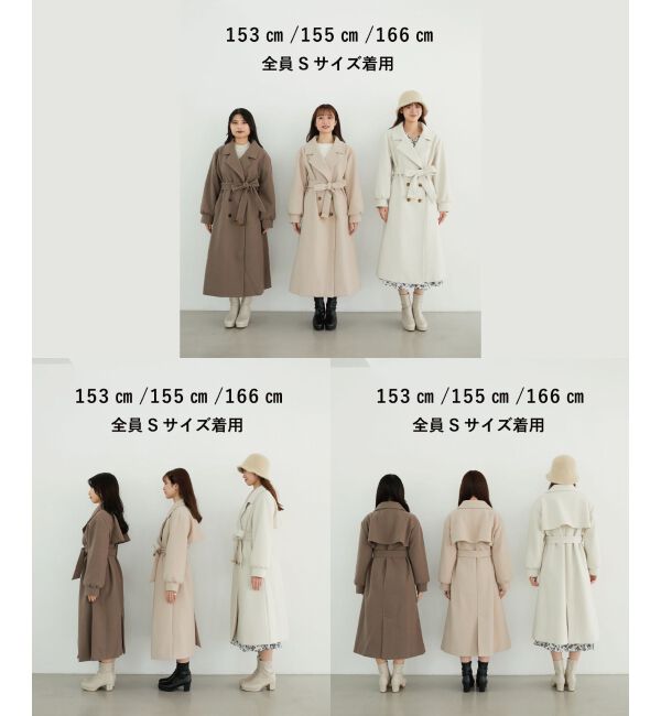 MAJESTICLEGON「バックデザインチェスターコート」|チェスターコート|