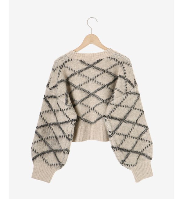 MAJESTICLEGON「チェックショートニット」|ニット・セーター|