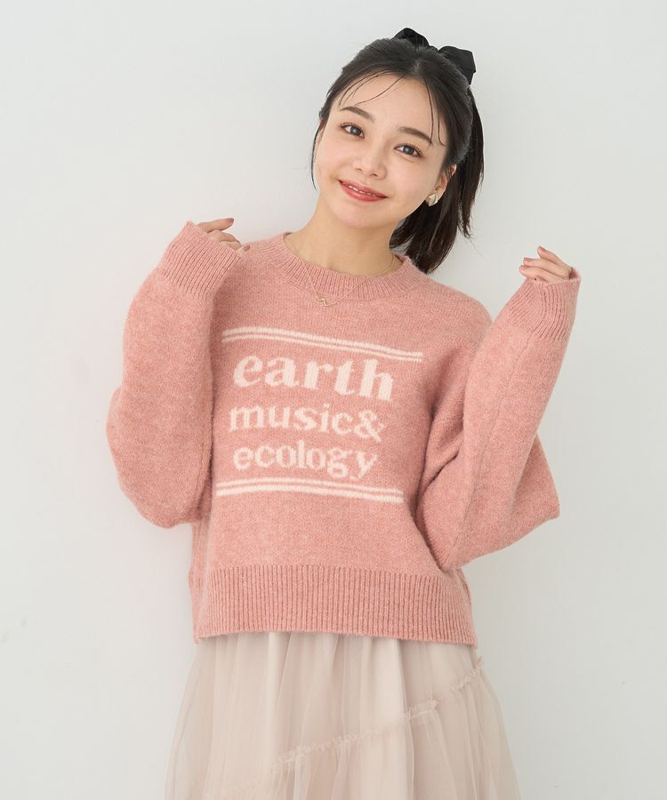 earth music&ecology「ジャガードロゴニットプルオーバー」|ニット・セーター|