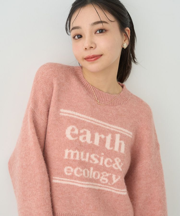 earth music&ecology「ジャガードロゴニットプルオーバー」|ニット・セーター|