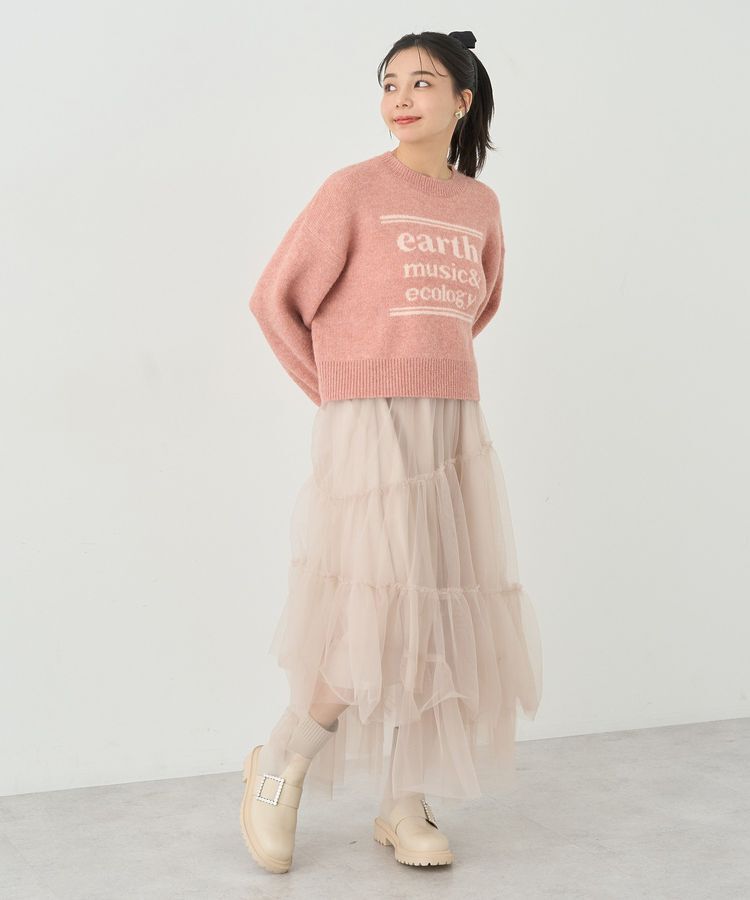 earth music&ecology「ジャガードロゴニットプルオーバー」|ニット・セーター|