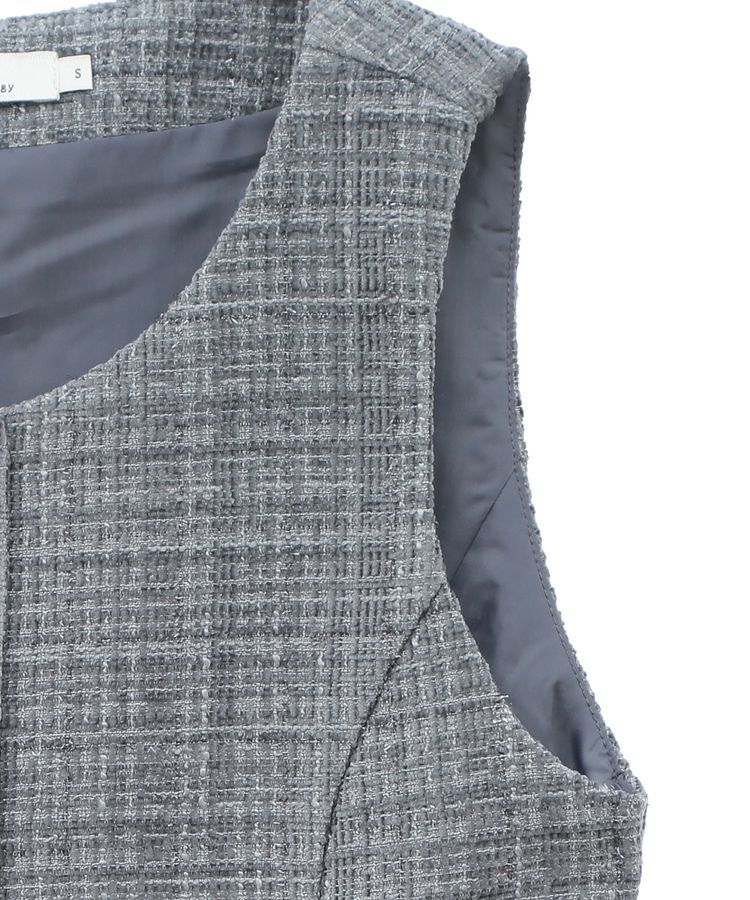 earth music&ecology「ツイードミニワンピース」|ジャンパースカート|