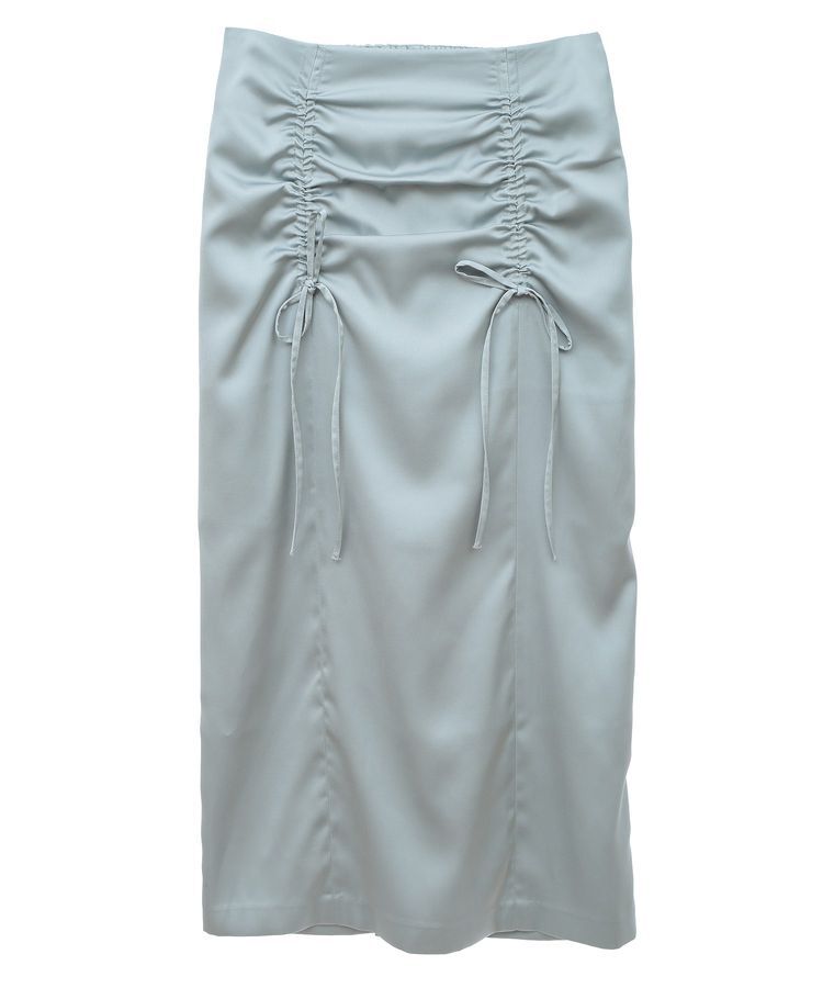 earth music&ecology「フロントドロストリボンナロースカート」|タイト|