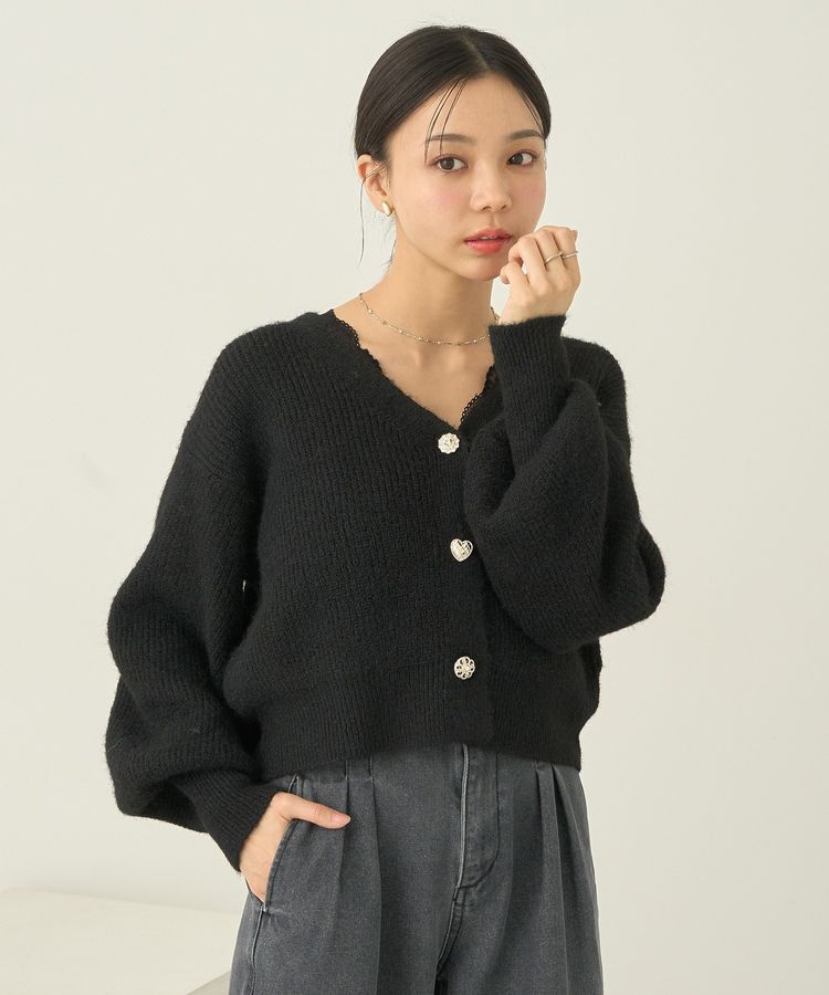 earth music&ecology「アソートキラキラボタンカーディガン」|カーディガン|