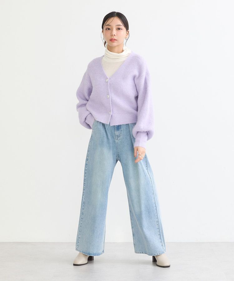 earth music&ecology「アソートキラキラボタンカーディガン」|カーディガン|