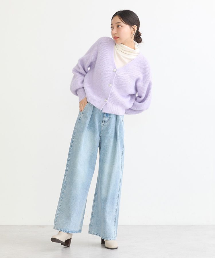 earth music&ecology「アソートキラキラボタンカーディガン」|カーディガン|