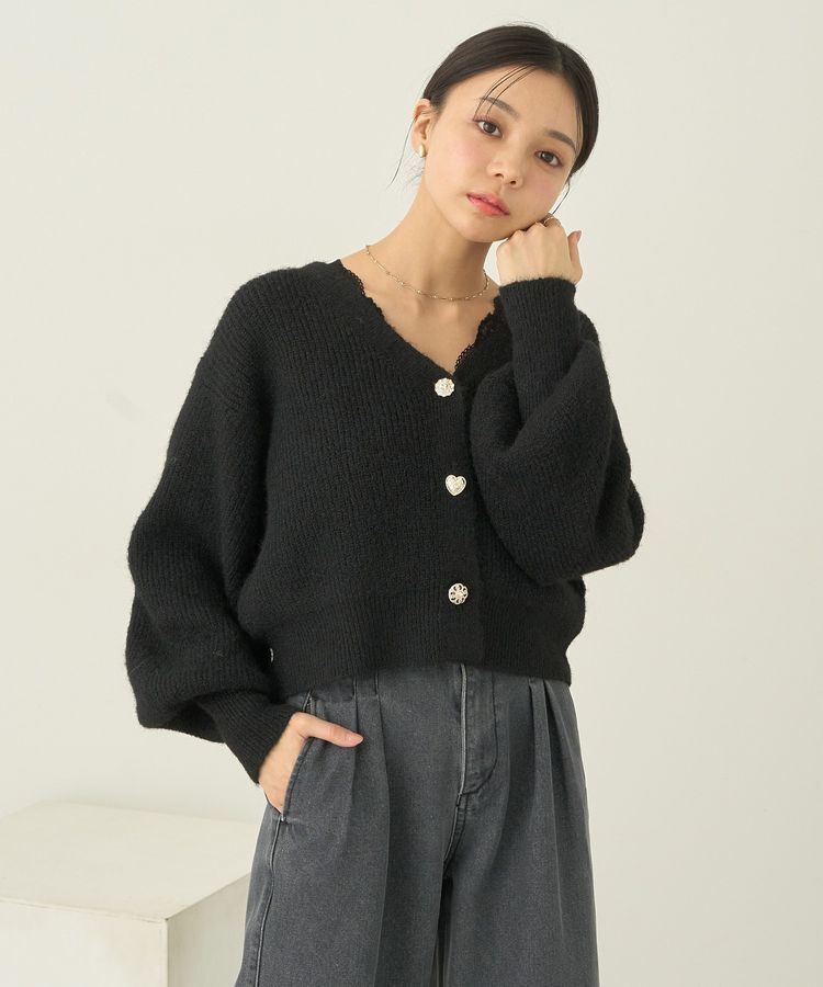 earth music&ecology「アソートキラキラボタンカーディガン」|カーディガン|