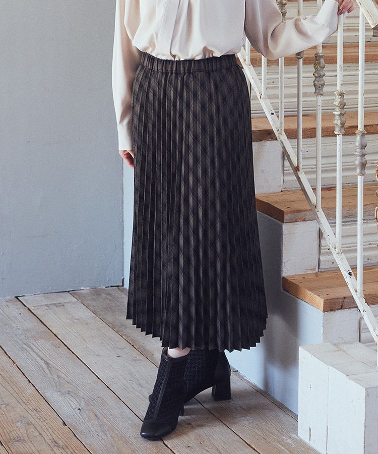 earth music&ecology「すきな丈T/Rプリーツスカート」|スカート|