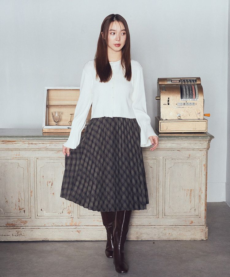 earth music&ecology「すきな丈T/Rプリーツスカート」|スカート|