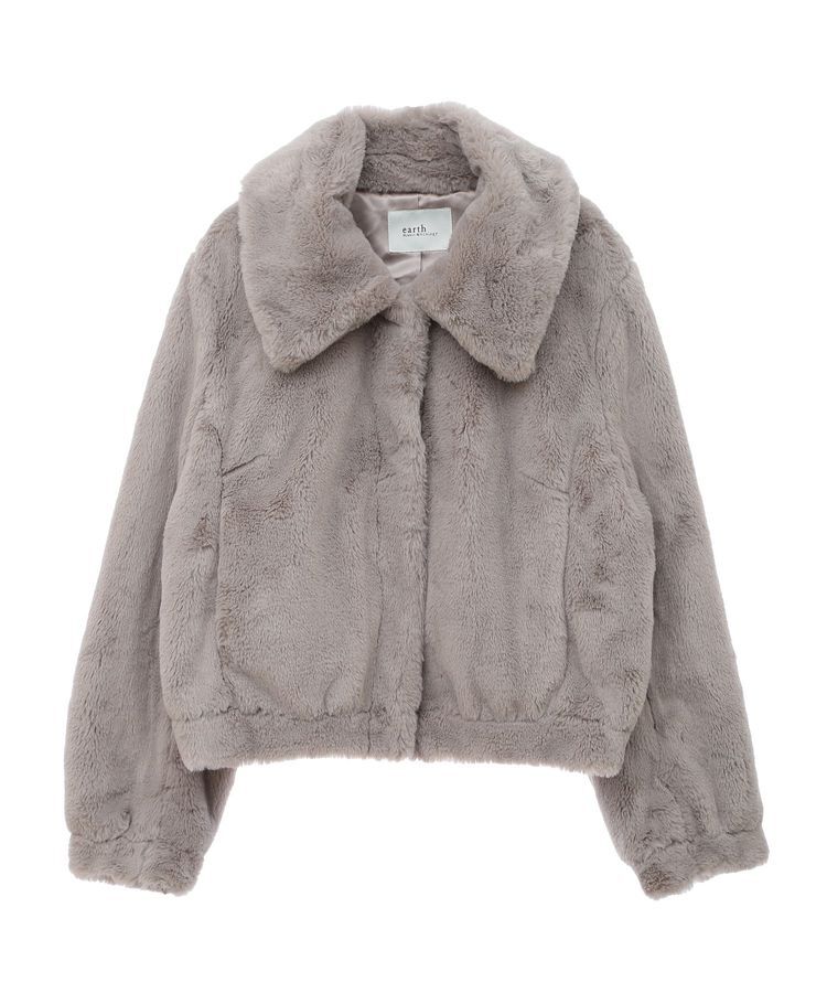 earth music&ecology「ファーショートコート」|ブルゾン・スタジャン|