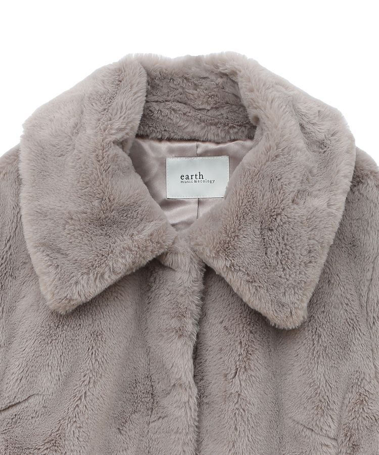 earth music&ecology「ファーショートコート」|ブルゾン・スタジャン|