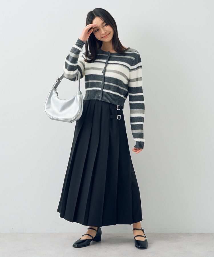 earth music&ecology「サイドバックルプリーツスカート」|スカート|